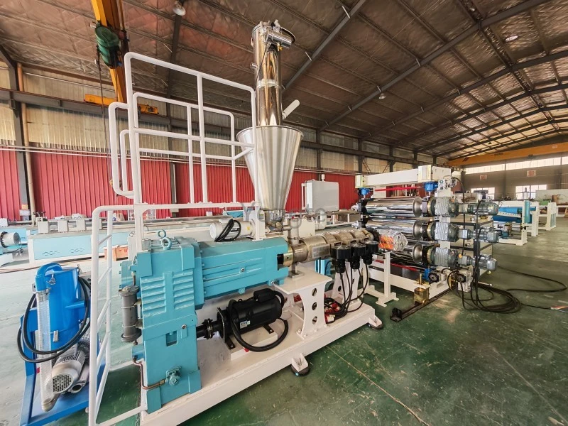 PVC Sheet Extrusion Line ກຽມພ້ອມສໍາລັບການ commissioning