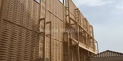 Recycled plastic lumber machine