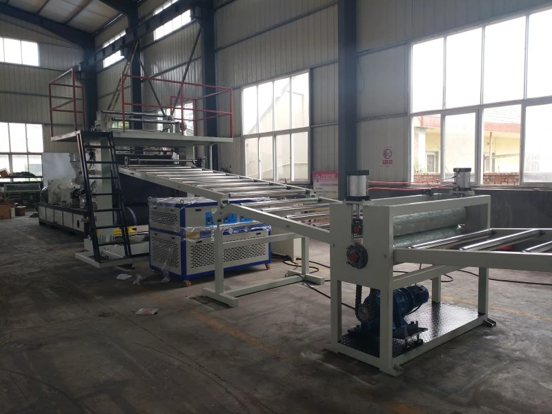 conveyor cooling of HDPE plate making machine