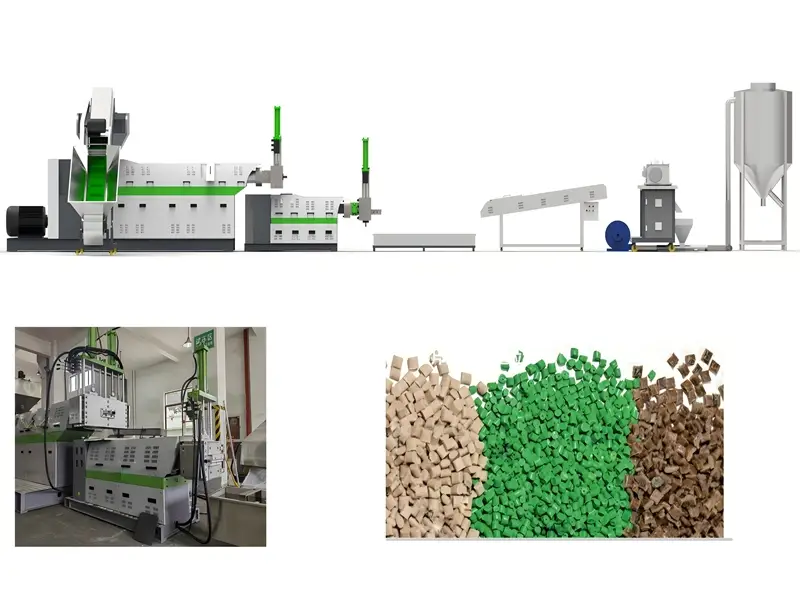 ເຄື່ອງ Pelletizing ພາດສະຕິກສໍາລັບການລີໄຊເຄີນຮູບເງົາ